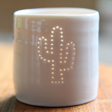 Load image into Gallery viewer, Cactus mini porcelain tealight holder
