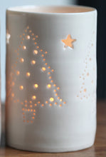 Load image into Gallery viewer, Christmas trees maxi porcelain tea light holder