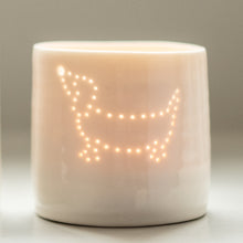 Load image into Gallery viewer, Sausage Dog mini porcelain tealight holder
