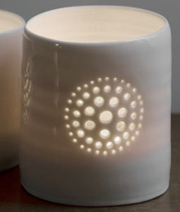 Dandelion mini porcelain tealight holder