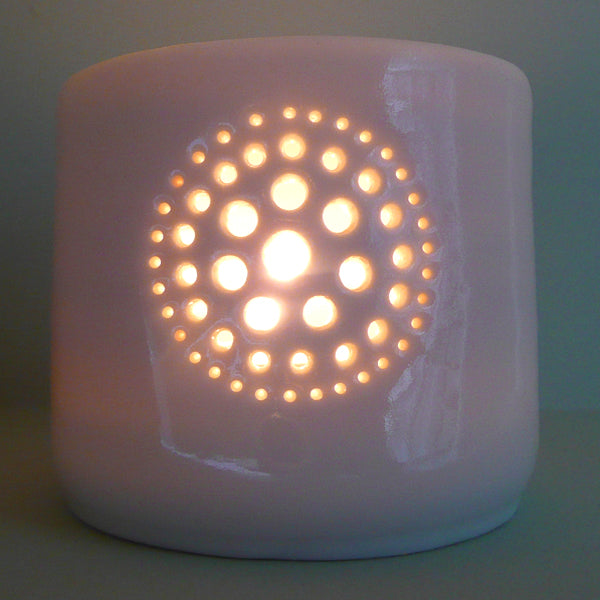 Dandelion mini porcelain tealight holder