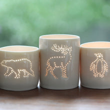 Load image into Gallery viewer, Stag mini porcelain tealight holder
