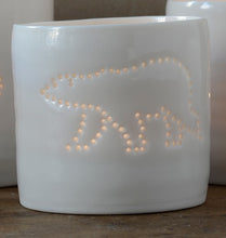 Load image into Gallery viewer, Polar Bear mini porcelain tealight holder
