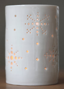 Snowflakes maxi porcelain tealight holder