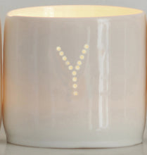 Load image into Gallery viewer, Letter mini porcelain tealight holders