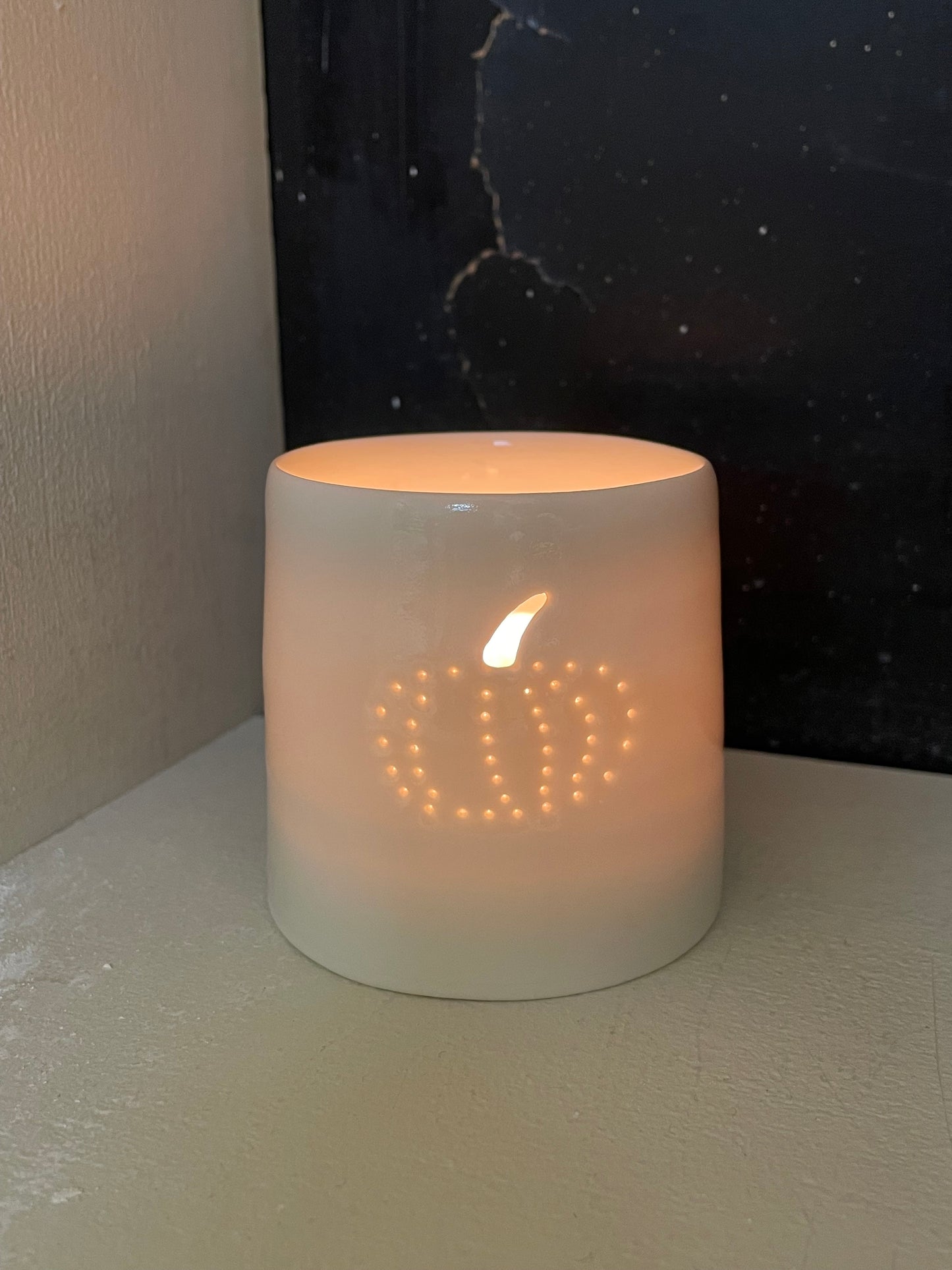 Halloween mini porcelain tealight holder