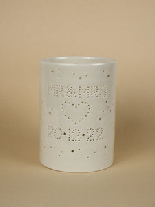 Personalised maxi porcelain tealight holder