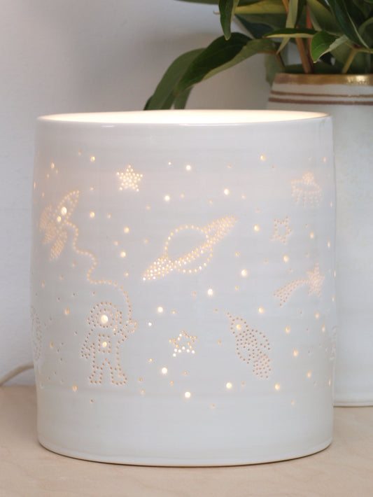 Cosmos porcelain lamp