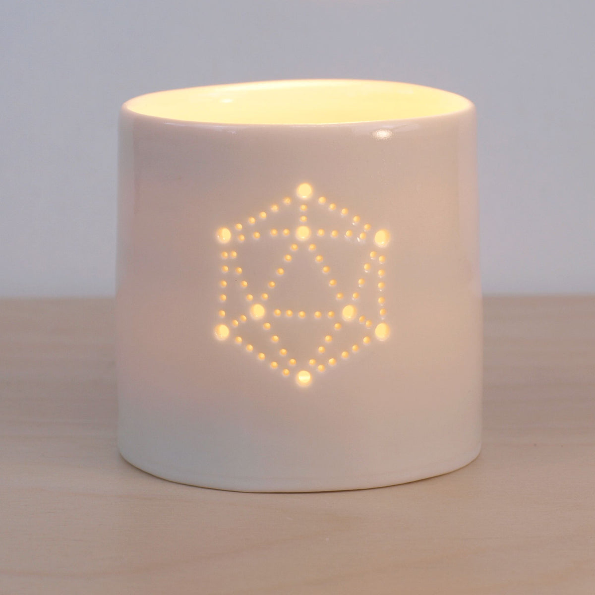 D20 mini porcelain tealight holder