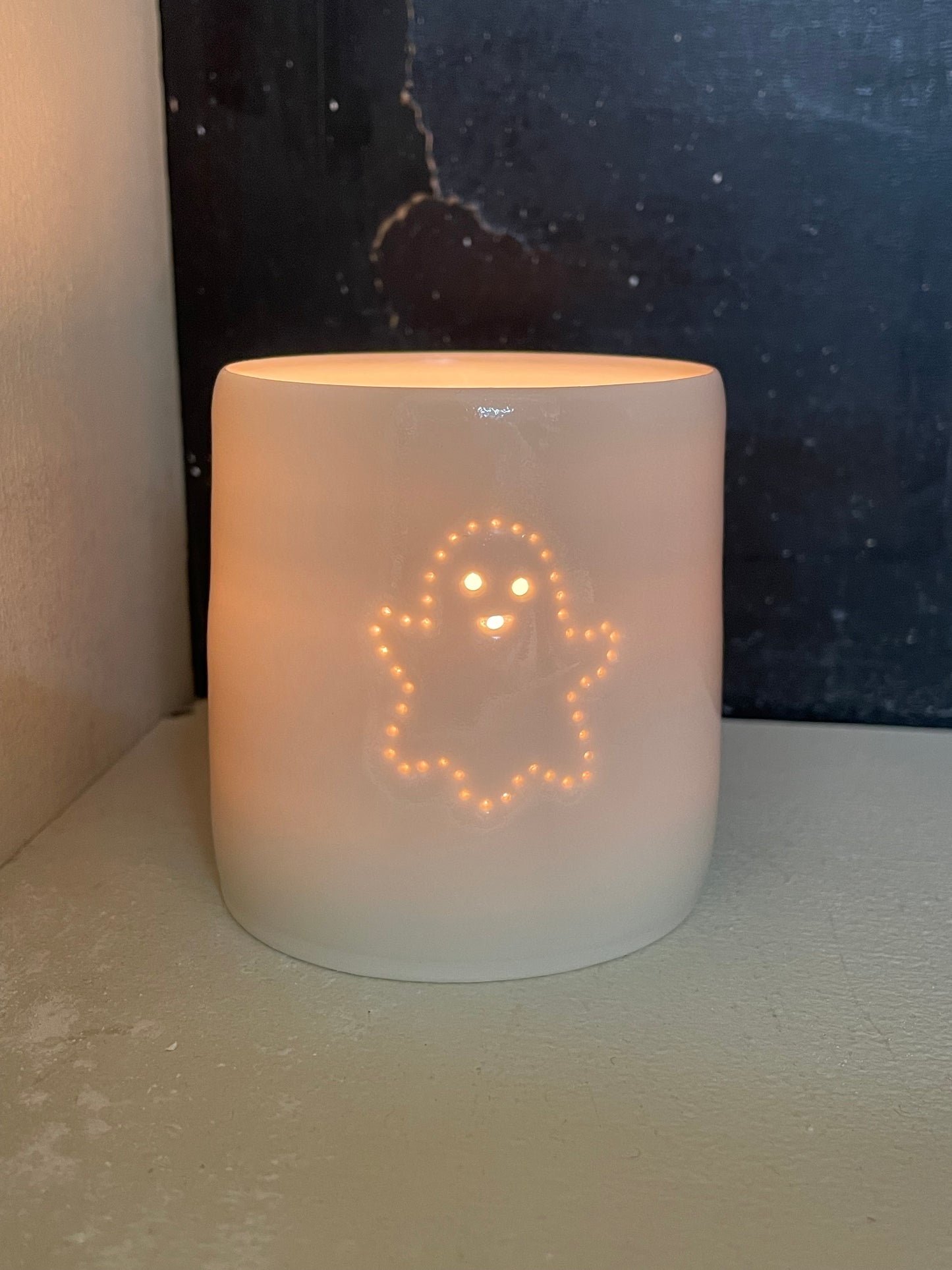 Halloween mini porcelain tealight holder