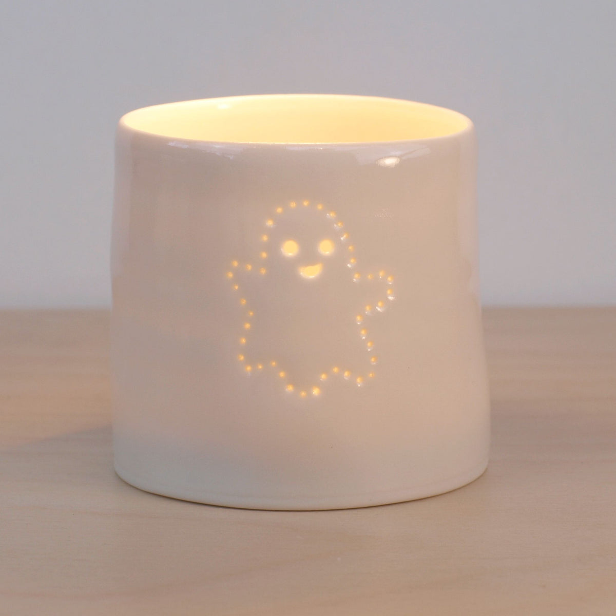 Ghost mini porcelain tealight holder