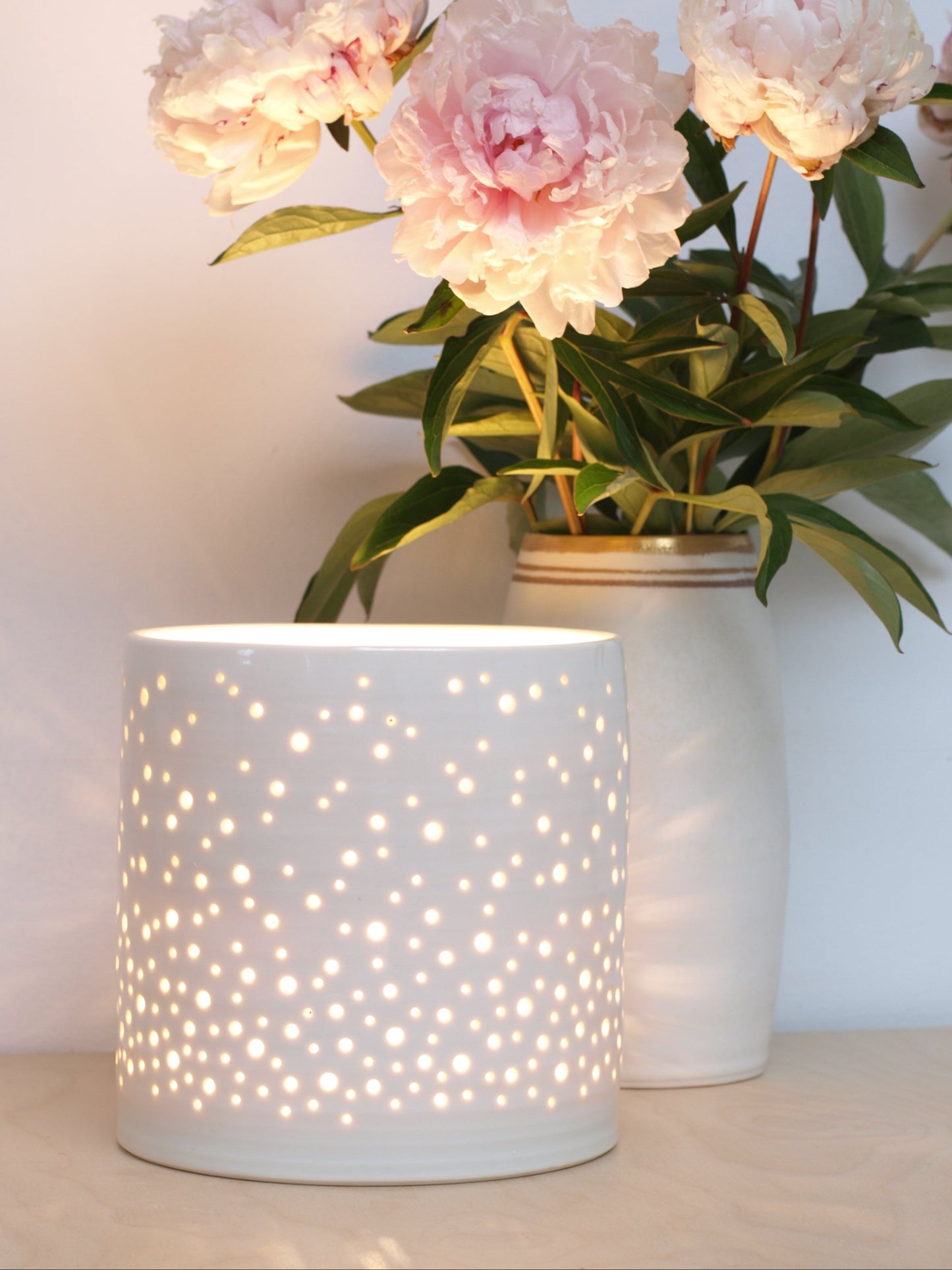 Champagne porcelain lamp