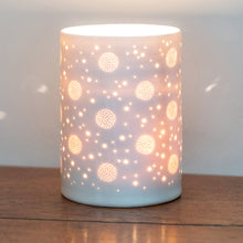 Load image into Gallery viewer, Thrown pierced porcelain lamp
