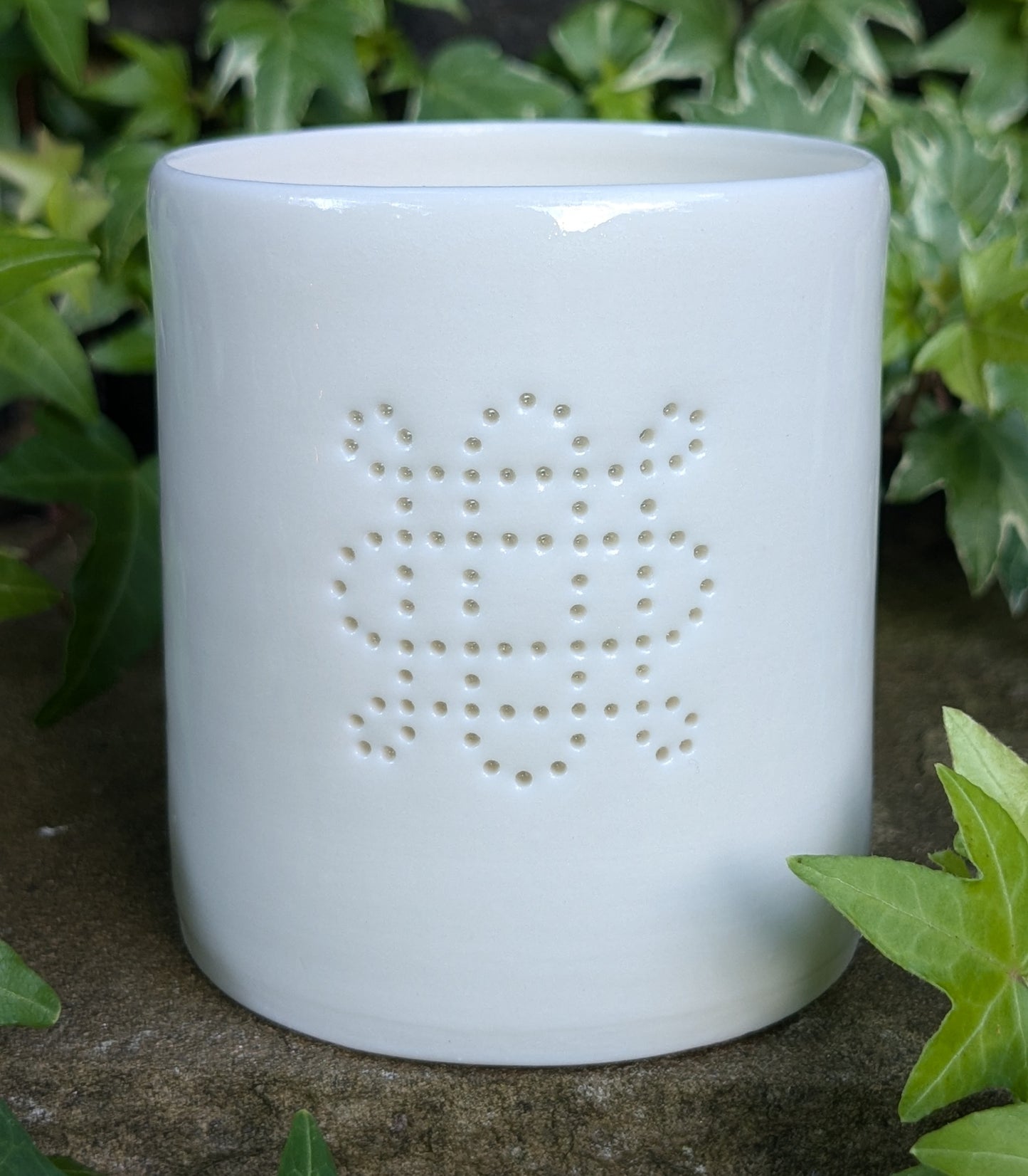 Wheel of the Year Symbol mini porcelain tealight holder