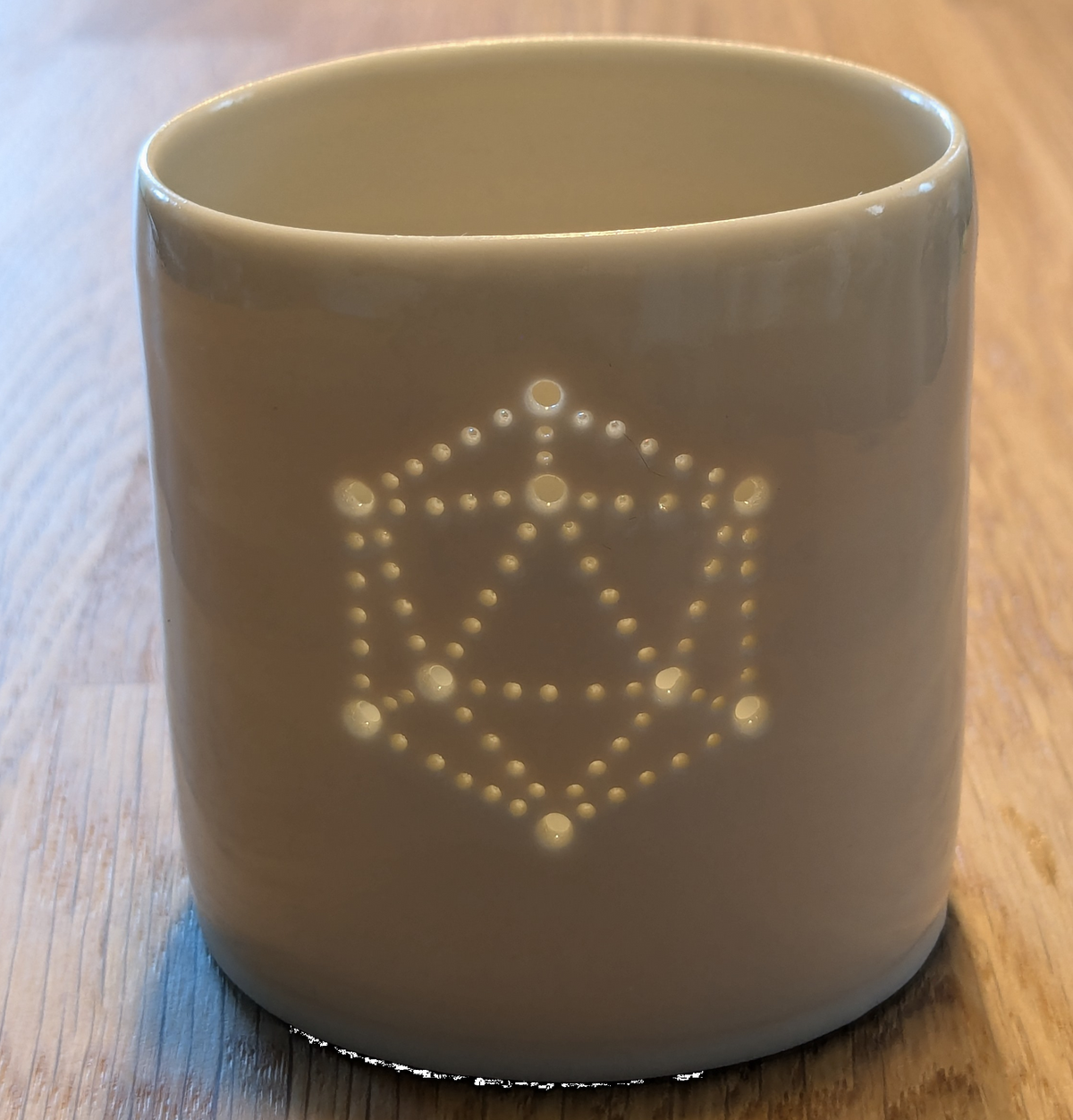 D20 mini porcelain tealight holder
