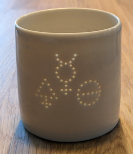 Tria Prima mini porcelain tealight holder