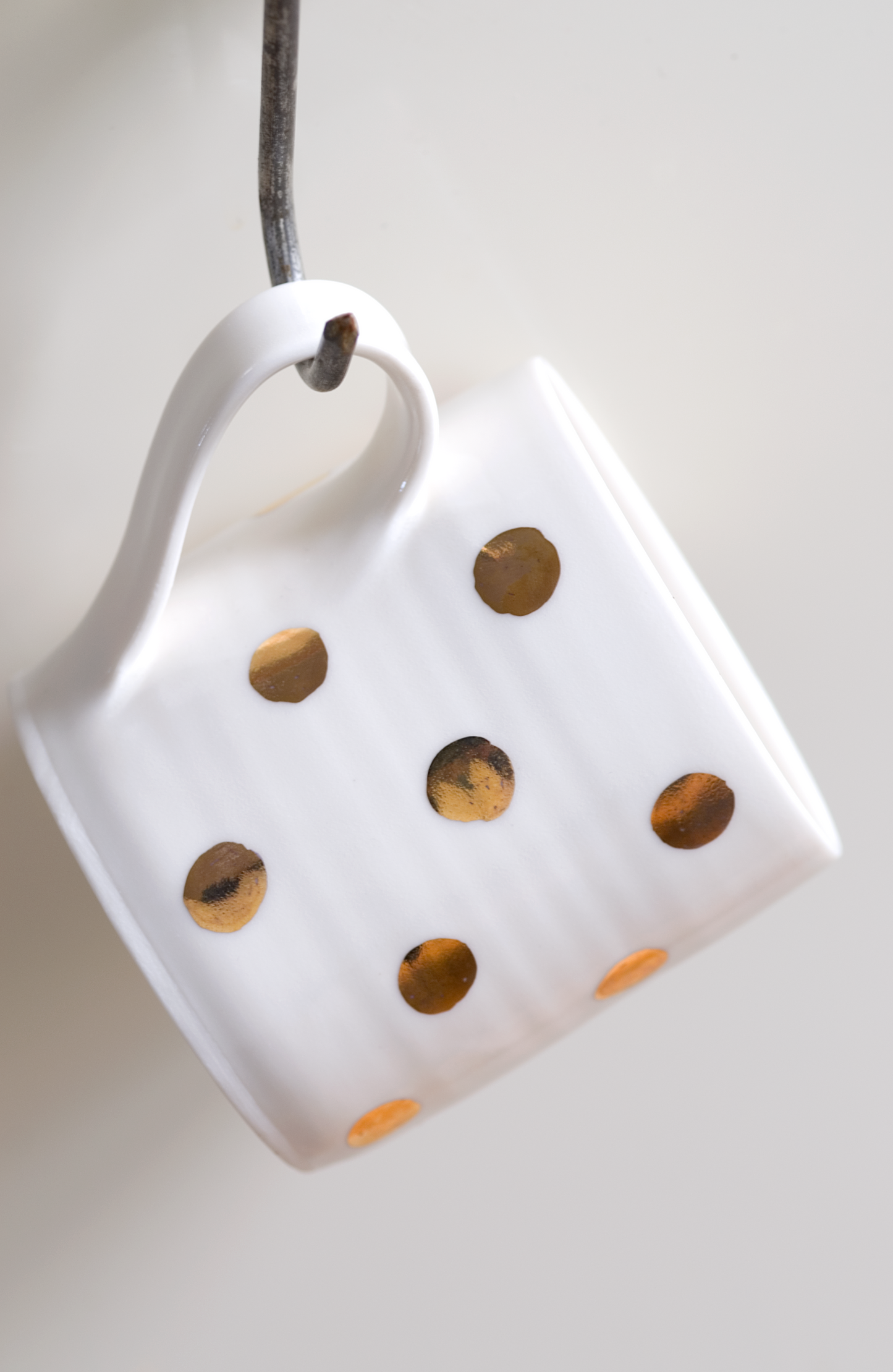 Gold Lustre spotted porcelain cup
