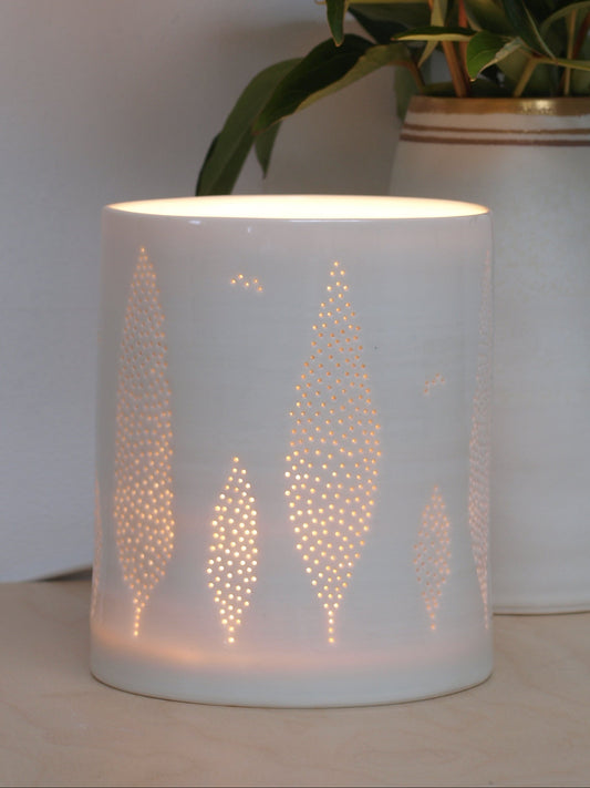 Cypress tree porcelain lamp