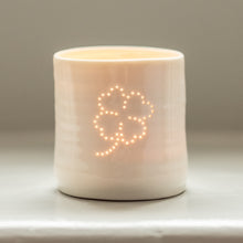 Load image into Gallery viewer, Clover mini porcelain tealight holder
