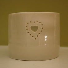 Load image into Gallery viewer, Double Heart mini porcelain tealight holder
