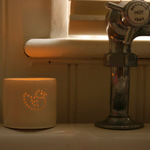 Load image into Gallery viewer, Cute little ducky design. Porcelain candle holder. Ceramic tealight holder with a duck design. Bathtime relaxing candles.
