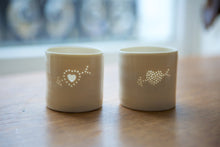 Load image into Gallery viewer, Eros Heart mini porcelain tealight holder
