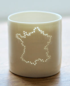 France mini porcelain tealight holder