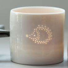 Load image into Gallery viewer, Hedgehog mini porcelain tealight holder
