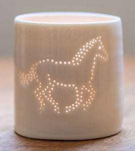 Horse mini porcelain tealight holder