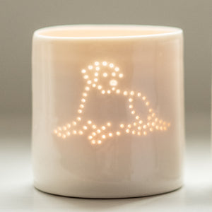 Labrador mini porcelain tealight holder