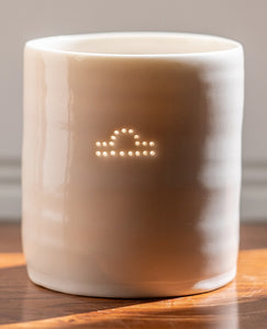 Libra mini porcelain tealight holder