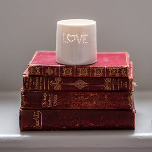 Love Heart mini porcelain tealight holder