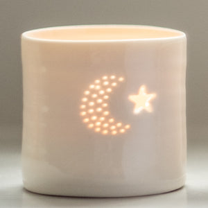 Night mini porcelain tealight holder