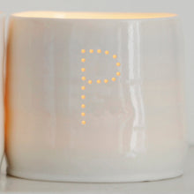 Load image into Gallery viewer, Letter mini porcelain tealight holders

