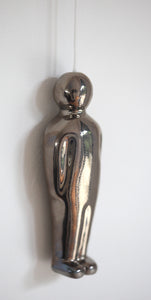 Luna Light Paul - Silver Lustre porcelain light pull