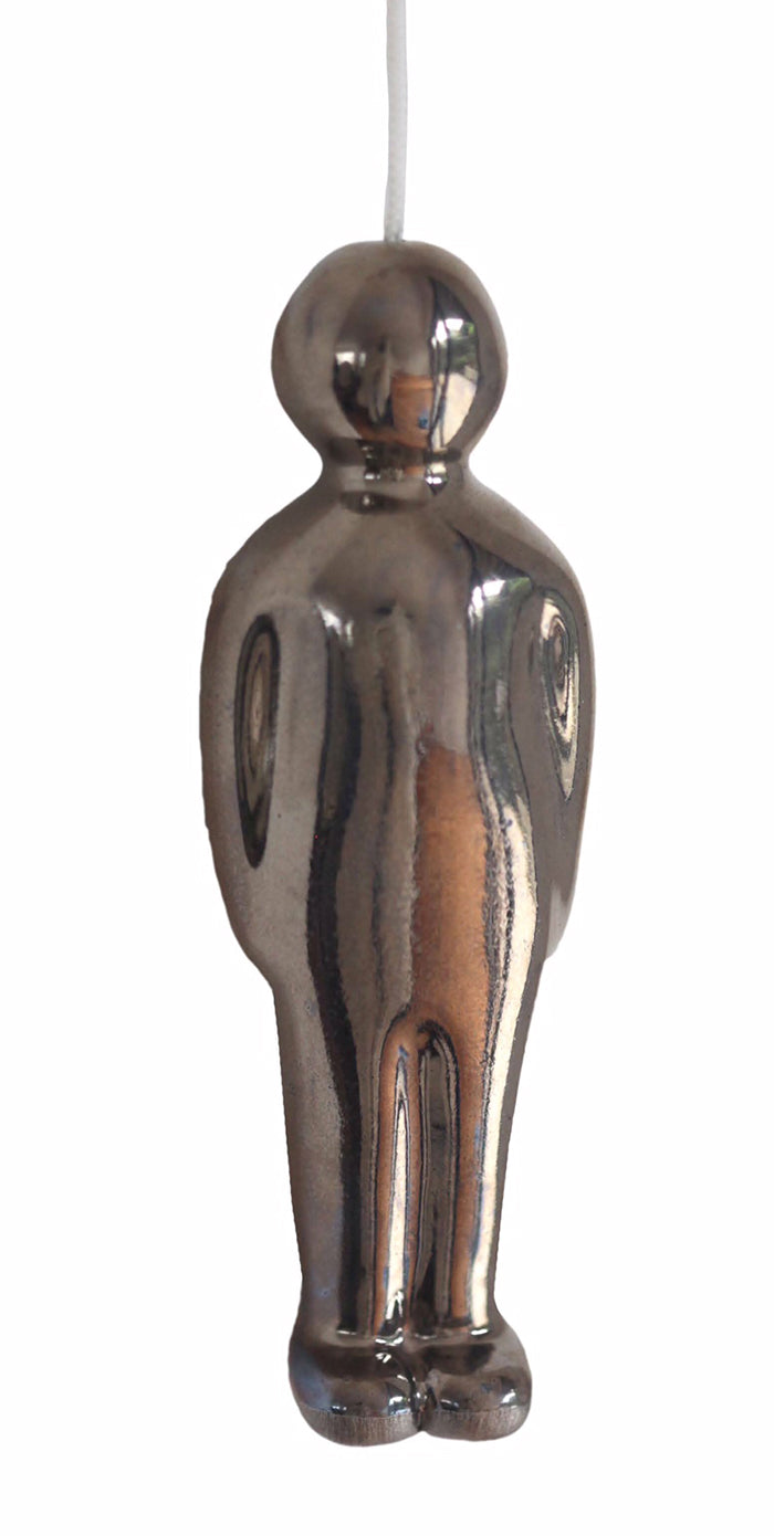 Luna Light Paul - Silver Lustre porcelain light pull