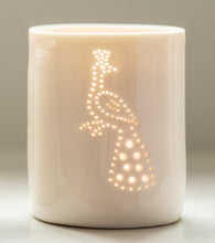 Load image into Gallery viewer, Peacock mini porcelain tealight holder
