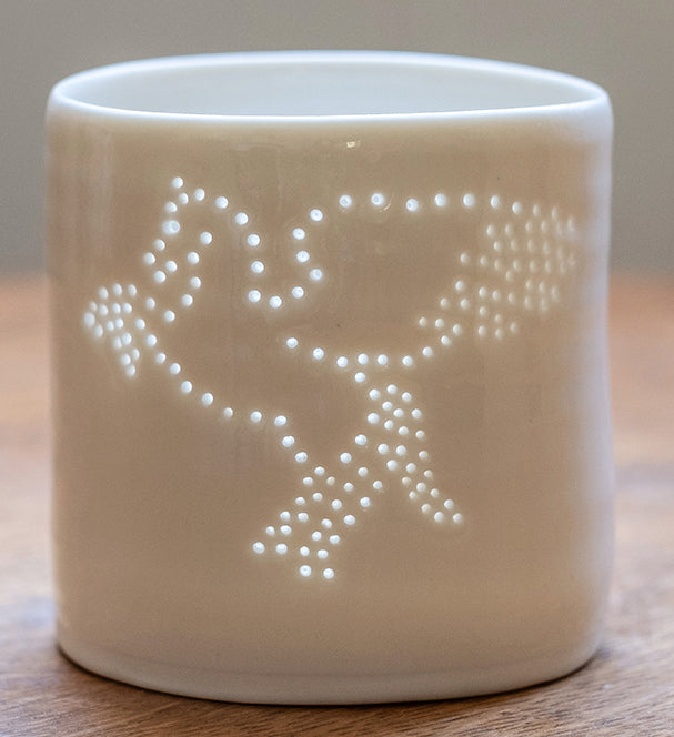 Pegasus mini porcelain tealight holder