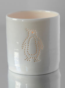 Penguin mini porcelain tealight holder