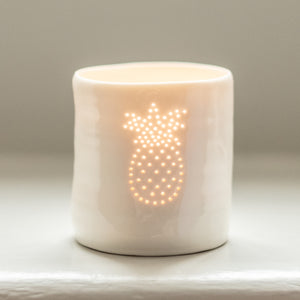 Pineapple mini porcelain tealight holder