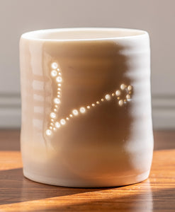 Pisces mini porcelain tealight holder