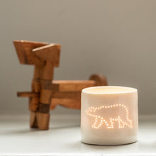 Load image into Gallery viewer, Polar Bear mini porcelain tealight holder
