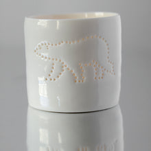 Load image into Gallery viewer, Polar Bear mini porcelain tealight holder
