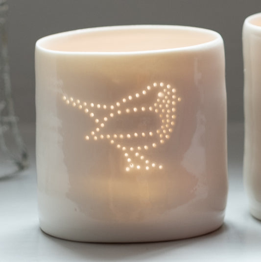 Robin mini porcelain tealight holder