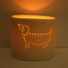Load image into Gallery viewer, Sausage Dog mini porcelain tealight holder
