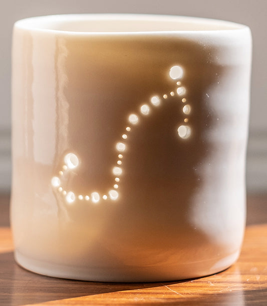 Scorpio mini porcelain tealight holder