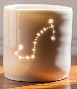 Scorpio mini porcelain tealight holder