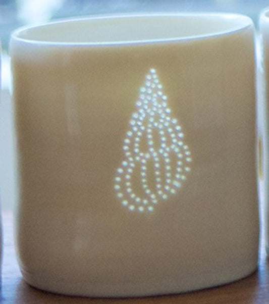 Spiral Shell mini porcelain tealight holder