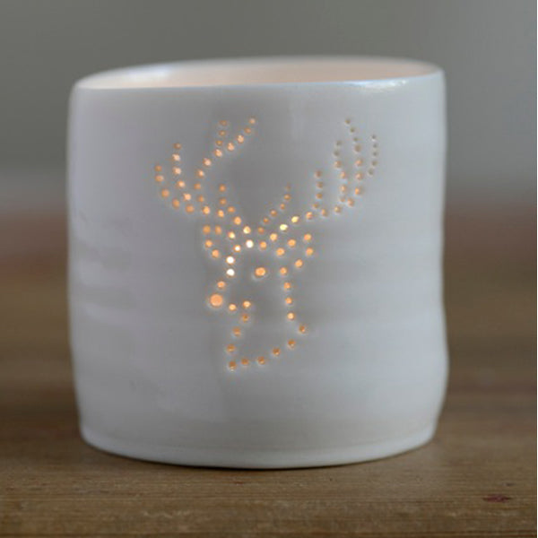 Trophy mini porcelain tealight holder