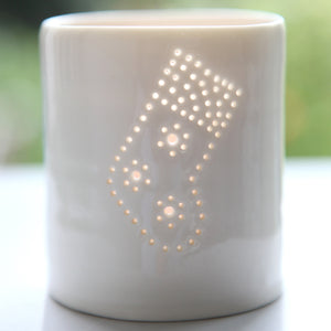 Stocking mini porcelain tealight holder